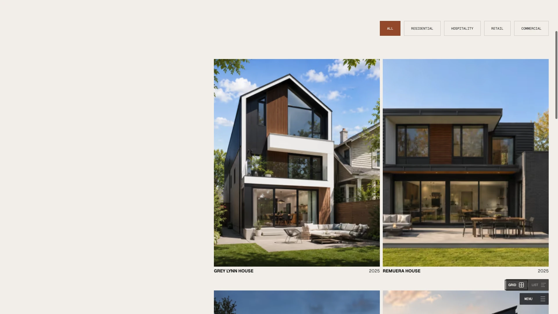 The works overview page.